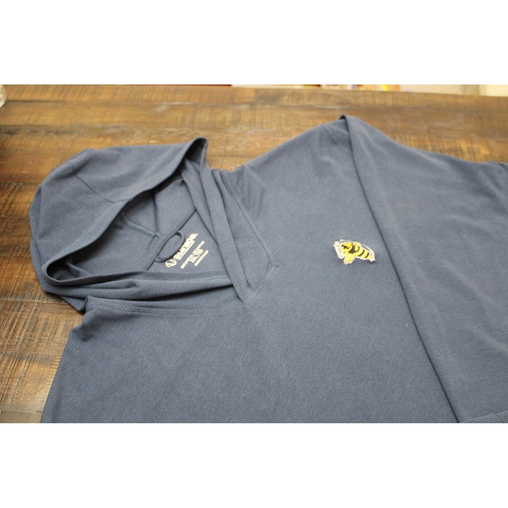 Sunice Hoodie Mens 2XL Blue Lightweight V Neck Pullover Zip Pockets GT GA Tech